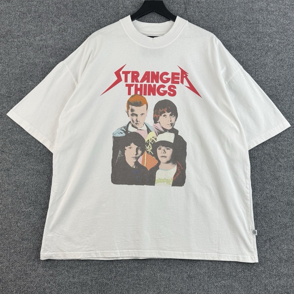 Little Sunny Bite x Stranger Things T-Shirt Mens M White Oversized Netflix Japan